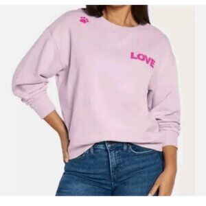 Wildfox Dogs Love Me Sweatshirt – Violet/Pink – Size M – NWT